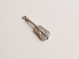 Image of Sterling Silver Folk Guitar Pendant