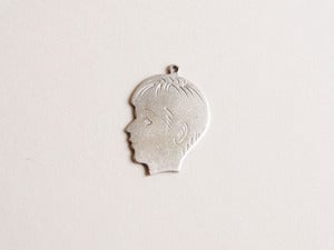 Image of Sterling Silver Boy Head Pendant