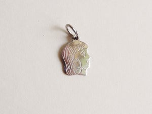 Image of Sterling Silver Girl Head Pendant
