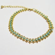 Image of Shiny Drop Track-Bead Anklet
