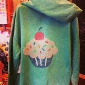 Image of Zip Hoodie with Cupcake