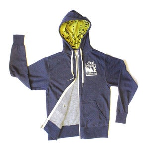 Image of "FRESH OUT THE BOX"  Inner Lined Antique Moss Green Hooded French Terry Zip-Up