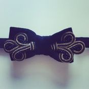 Image of *SALE* NAUTICAL UNDERGROUND BOWTIE - BLACK VELVET 