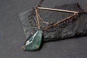 Image of Modern Moss Aquamarine Statement Necklace