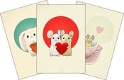 Image of Set of 3 Valentine Giclée Prints