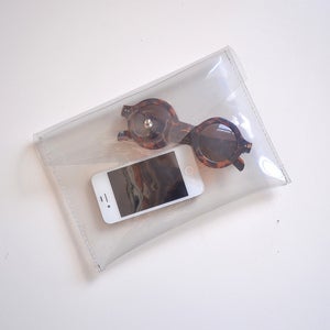 Image of Sarah Envelope clear plastic clutch