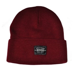 Image of NVMBR - Burgundy Beanie