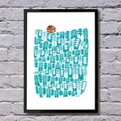 Image of mountain cabin print A3