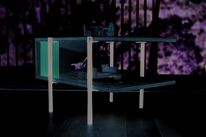 Image of Qubis 'c' shaped side table - Black Side legs