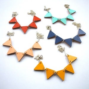 Image of Colour Block Bunting Necklace - Choose from 5 Colours