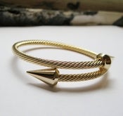Image of Double Spike Twisted Bangle