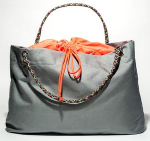 Image of Scotty - Karen Tote - Grey with Fluorescent Orange