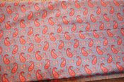 Image of 6 Yards of Duralee Red and Blue Paisley