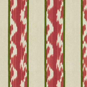 Image of 1.4 Yards Kravet Pink Ikat Stripe Fabric