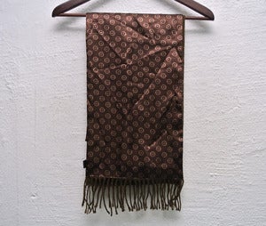 Image of Vintage brown patterned scarf 