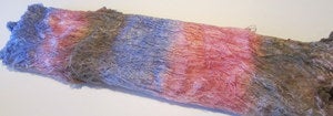 Image of Hand Dyed Silk Cocoon Sheet Blanks (kind of like Silk Hankies :-) Rain in Paris