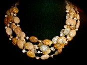 Image of N1336 Rose agate with fresh water pearls