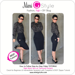 Image of High Waist Pencil Skirt Tutorial