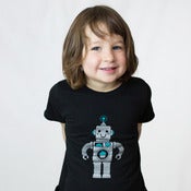 Image of Robot with Cupcake Short Sleeve Organic Onesie/Tee