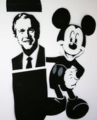Image of Cartrain 'George & Mickey' Signed & Numbered Graffiti Street Art Canvas