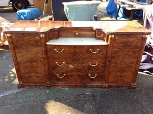 Image of Burled Walnut Dresser 