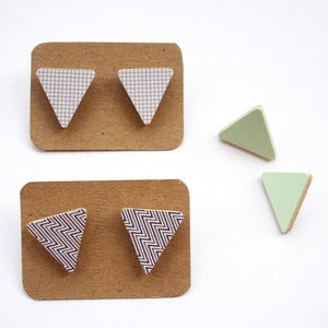 Image of Triangle Earrings - Lots of Colours Available