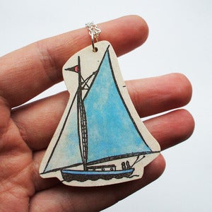 Image of Sail Boat Necklace