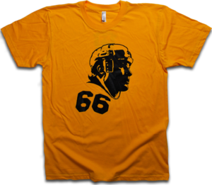 Image of Mario Lemieux Gold & Black "66" tee by Backpage Press