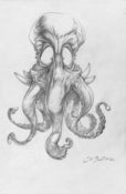Image of Original Lovecraftian Creature Pencil Drawing