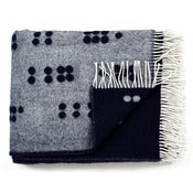 Image of Wool throw, dark blue