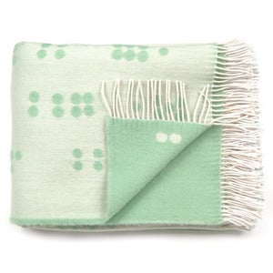Image of Wool throw, Dot green