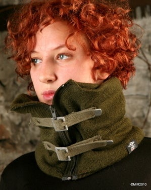 Image of SH77 [APOCALYPSE COWL] Reconstructed Military Surplus Neck Warmer / Army Wool Scarf 