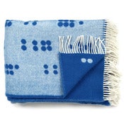 Image of Wool throw, Dot blue