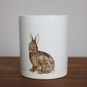 Image of Large White Rabbit Tumbler