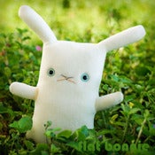 Image of Flat Bonnie Bunny Plush - Pearl Blue Eyes (Classic 12") More Colors Available - Handmade