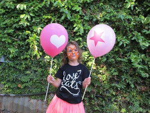 Image of Pink Heart & Star Balloons