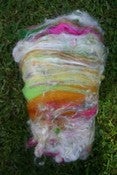 Image of sparkling colours multi fiber batt OOAK