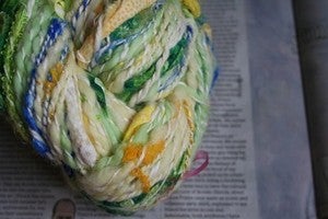 Image of lemon dreams OOAK handspun art yarn