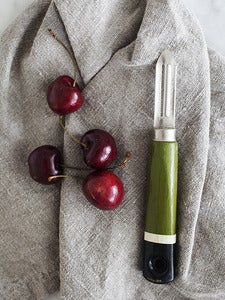 Image of Old English Apple Corer with Green Paint