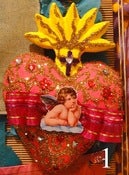 Image of Paper mache hearts