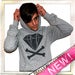 Image of Diamond & Crossbones Hoodie (Heather/Dark Grey)
