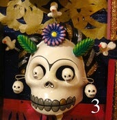 Image of Clay skulls and sacred hearts