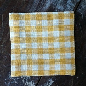 Image of Coasters: Yellow Check
