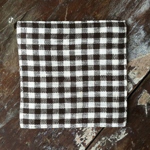 Image of Coasters: Brown White Check