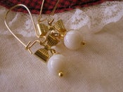 Image of White Bow earrings