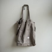 Image of linen market bag - dark natural - SOLD OUT