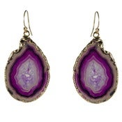 Image of Pink Agate Earrings