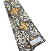 Image of Padded Camera Strap Cover: Gray & Yellow Medallions