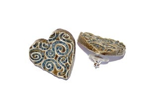 Image of Heart Stud Earrings
