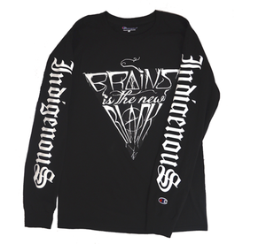 Image of BLACK INDIGENOUS LONG-SLEEVE TEE